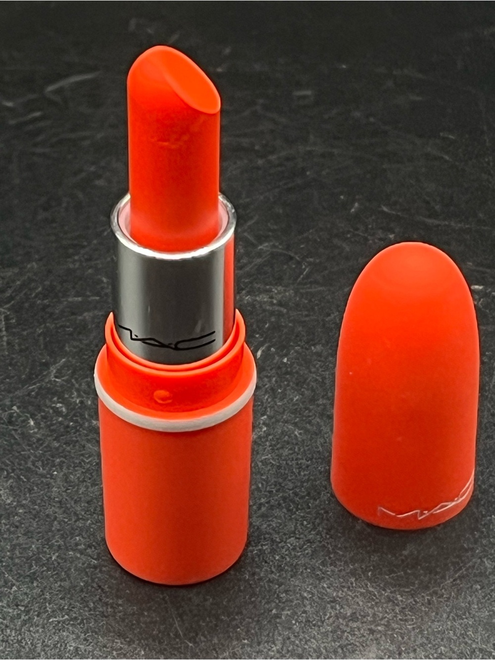MAC Powder Kiss Mini Lipstick in Gossip Guzzler